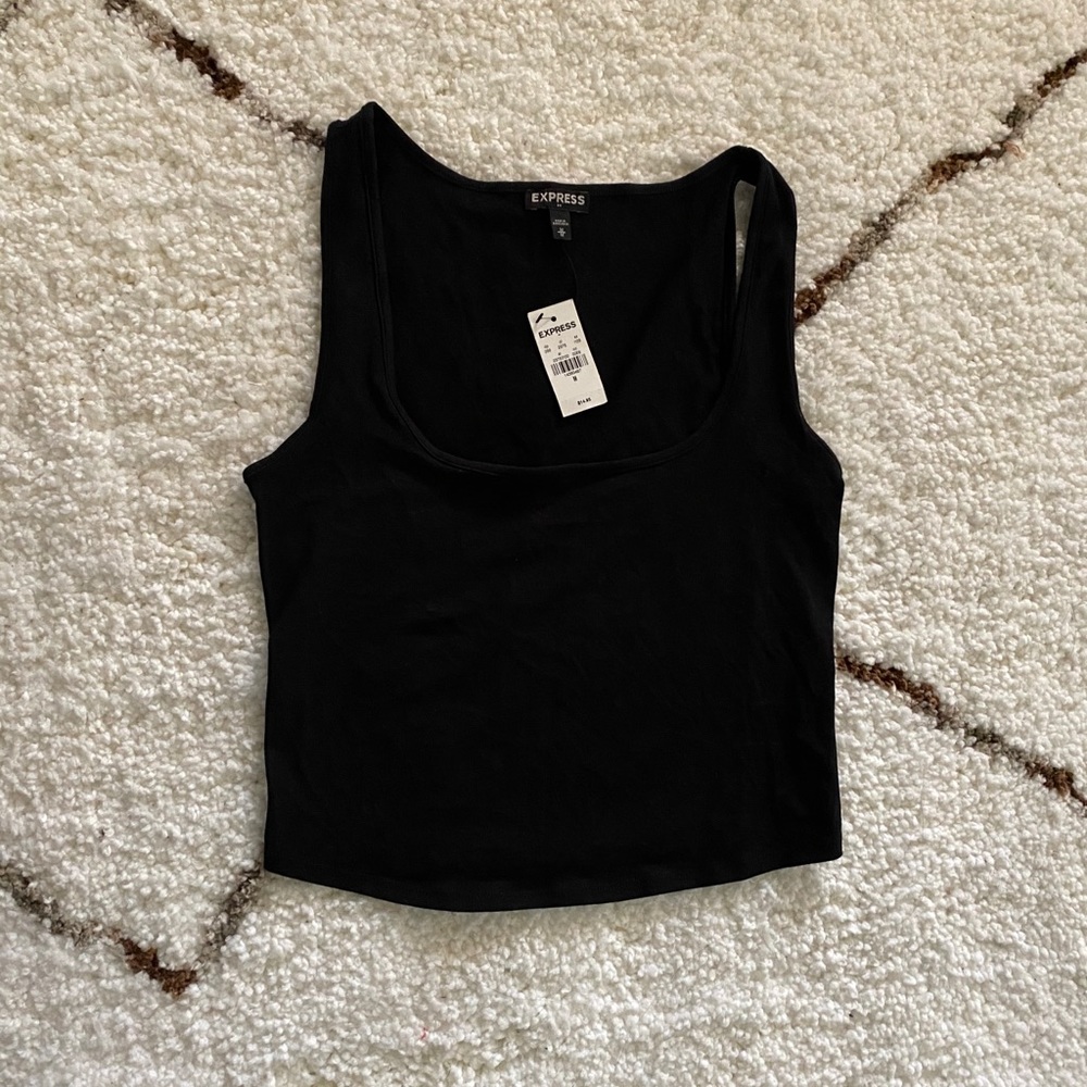 Express black crop top